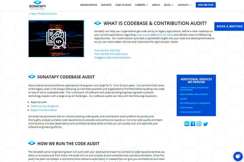 sonatafy technology audit