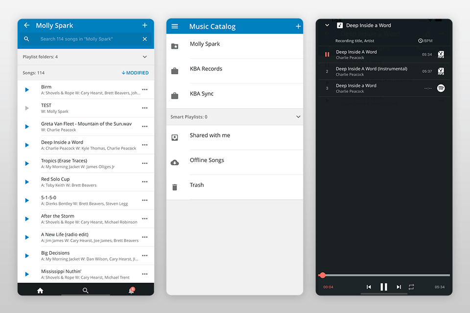 songspace music producing app interface