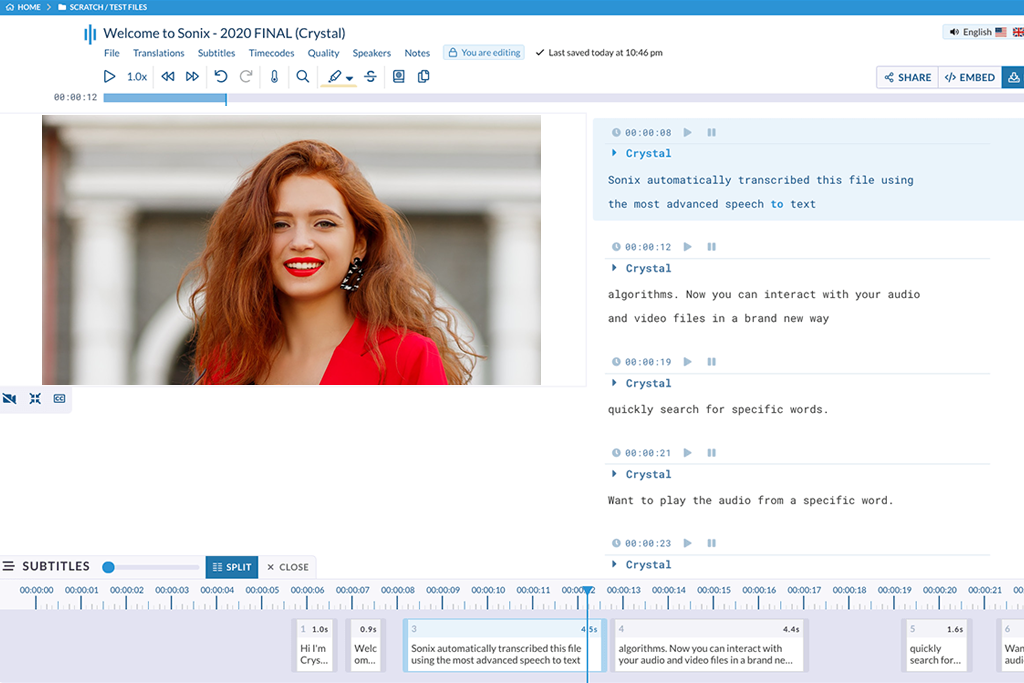 sonix video to text converter