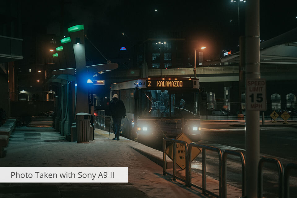 sony a9 ii amostra de foto da câmera com pouca luz