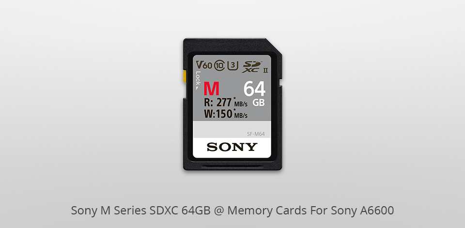 sony m series sdxc 64gb memory card for sony a6600