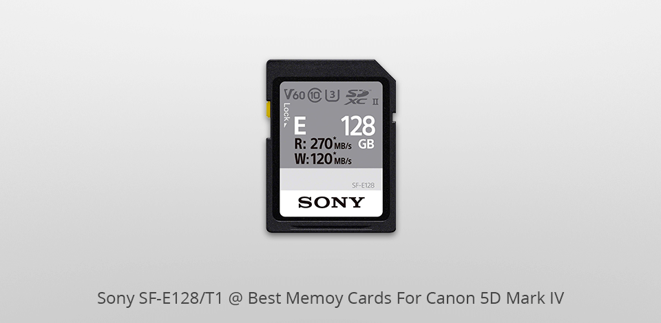sony sf-e128/t1 memory card for canon 5d mark iv