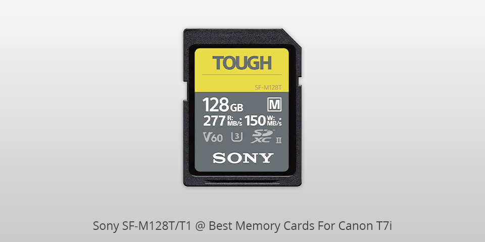 sony sf-m128t/t1 memory card for canon rebel t7i