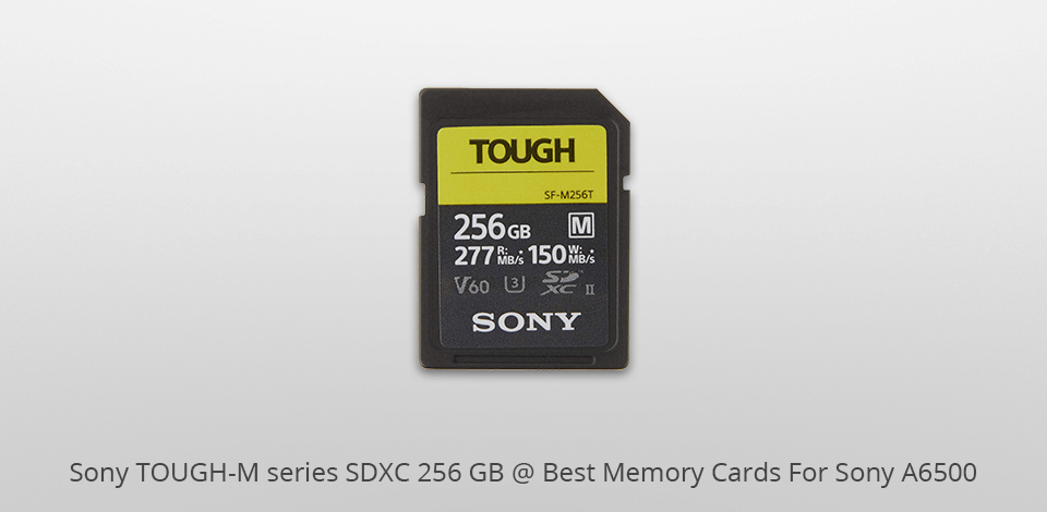 sony tough-m series sdxc 256 gb memory card for sony a6500