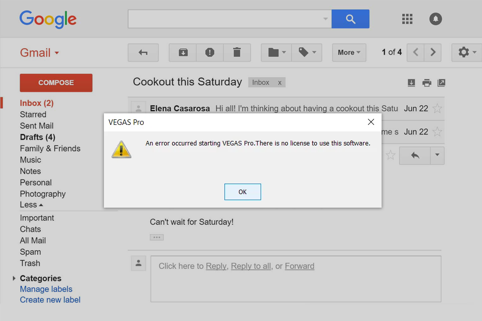 sony vegas pro crack alert