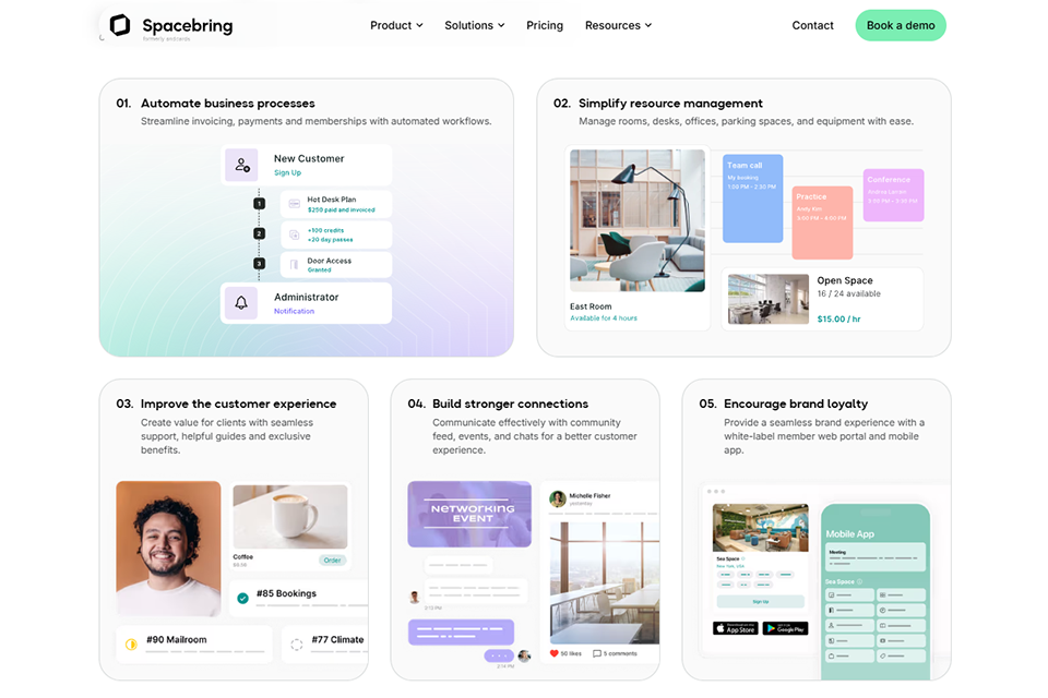 spacebring customer management software