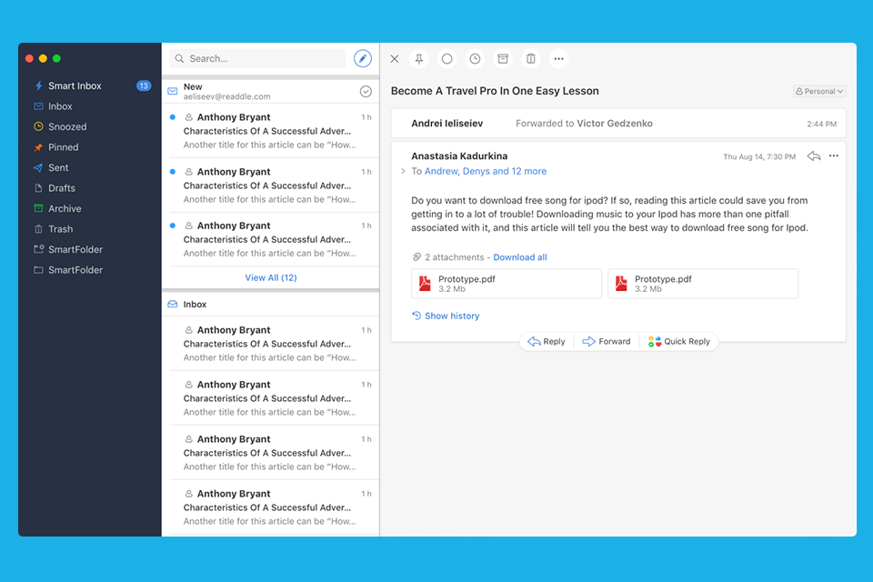 spark free mac apps interface
