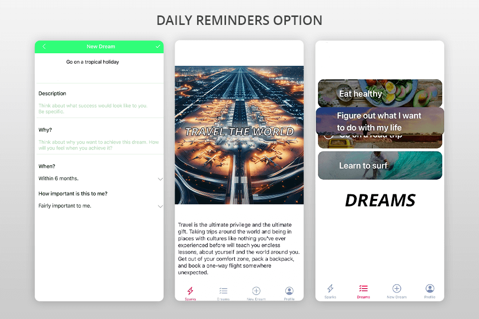 vision board app sparkello