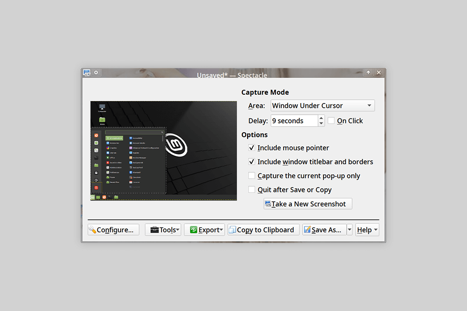spectacle linux snipping tool