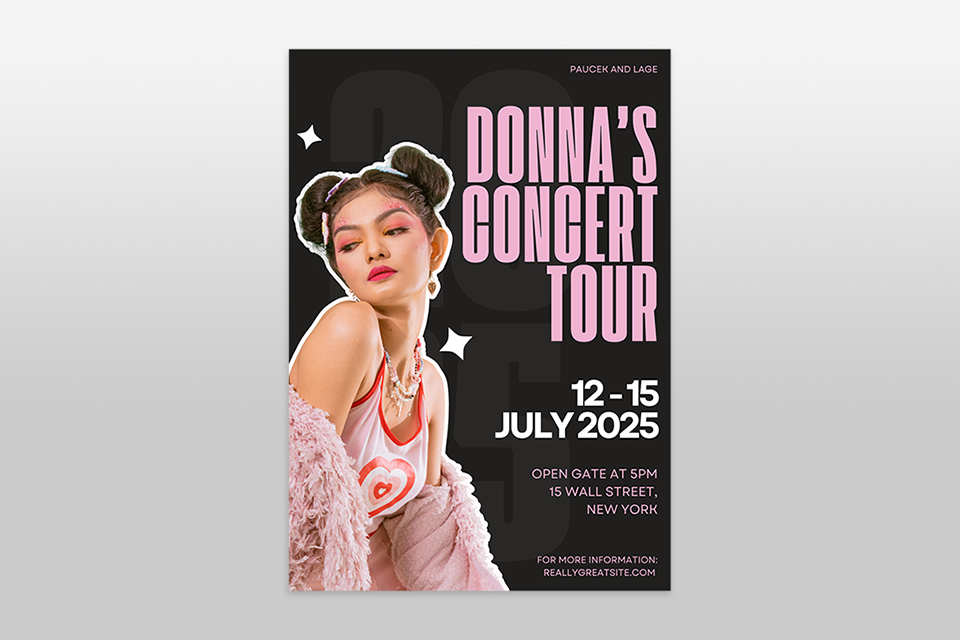 split image and text poster ideas