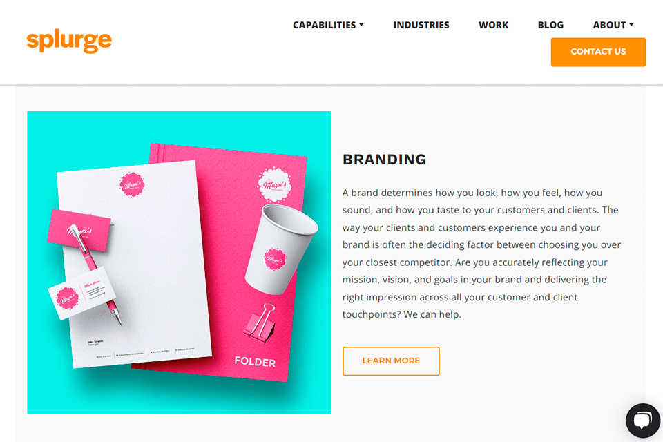 splurge media agency branding service