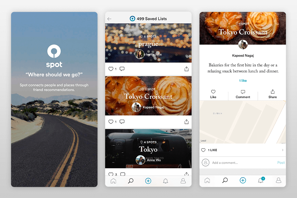 spot photography spots app interface