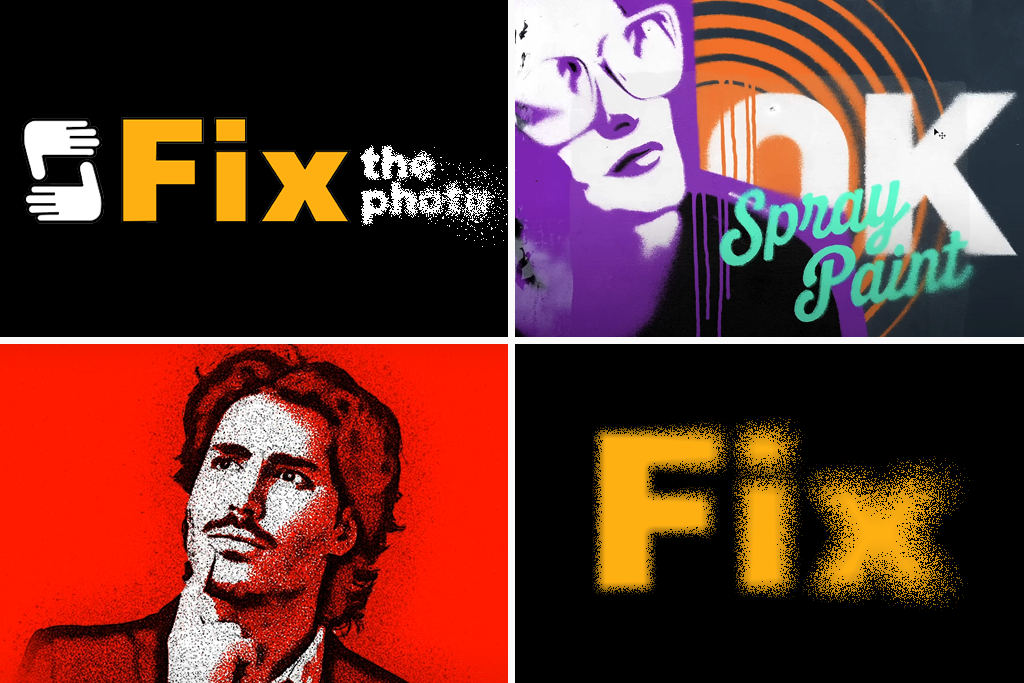 spray paint effect examples