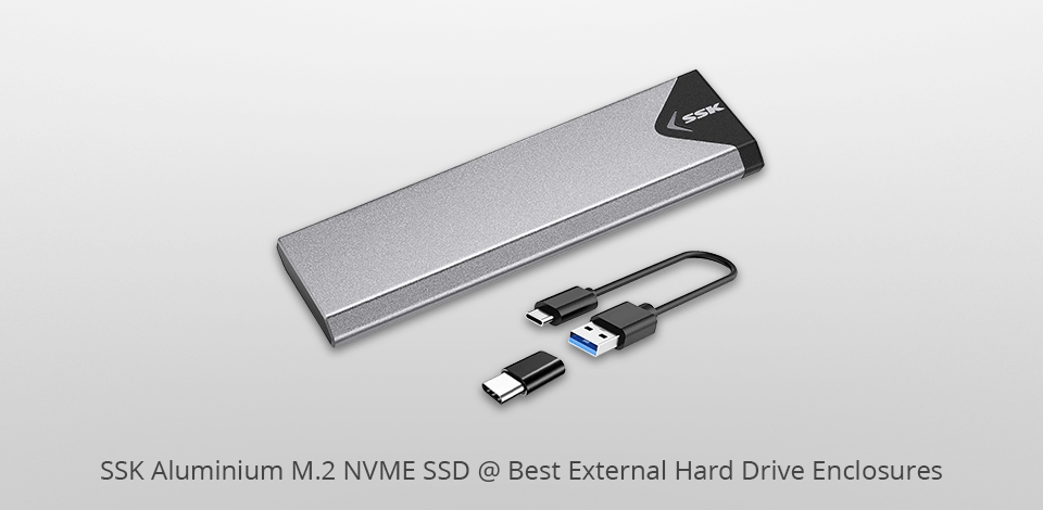 ssk aluminium m.2 nvme ssd external hard drive enclosure