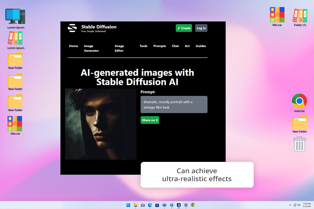 stable diffusion platform interface