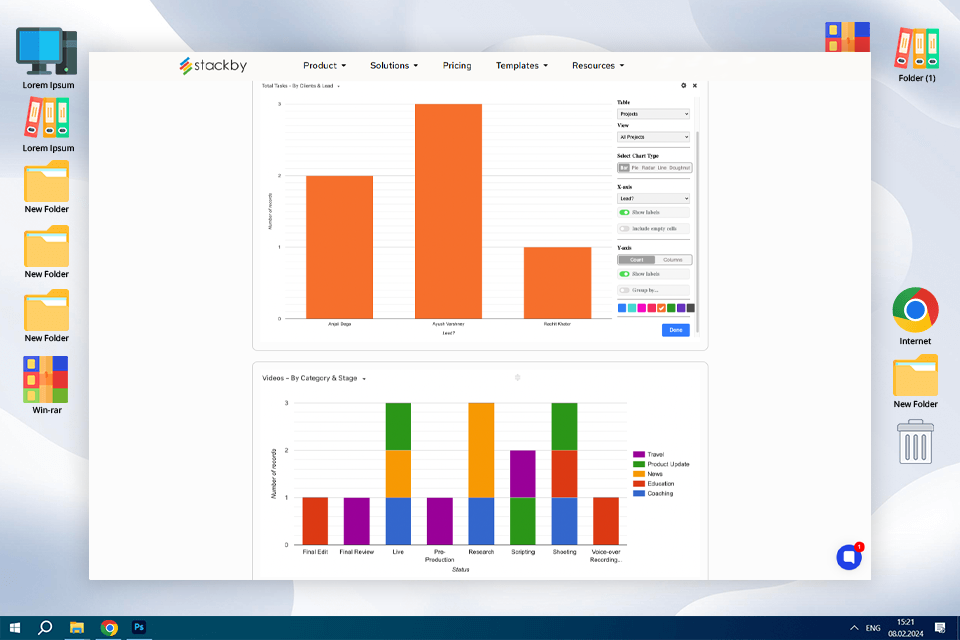 stackby table chart maker
