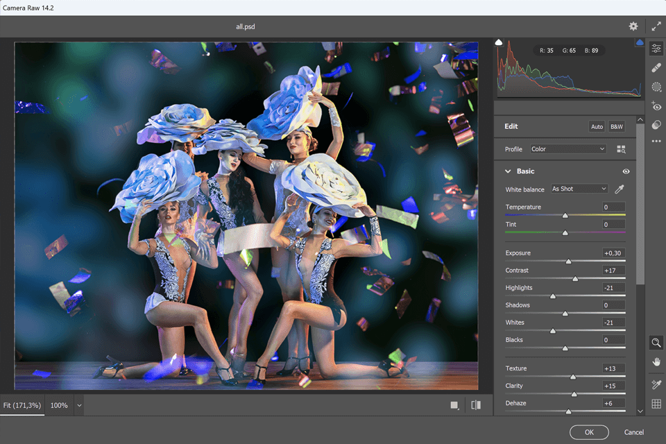 stage photography post-processing