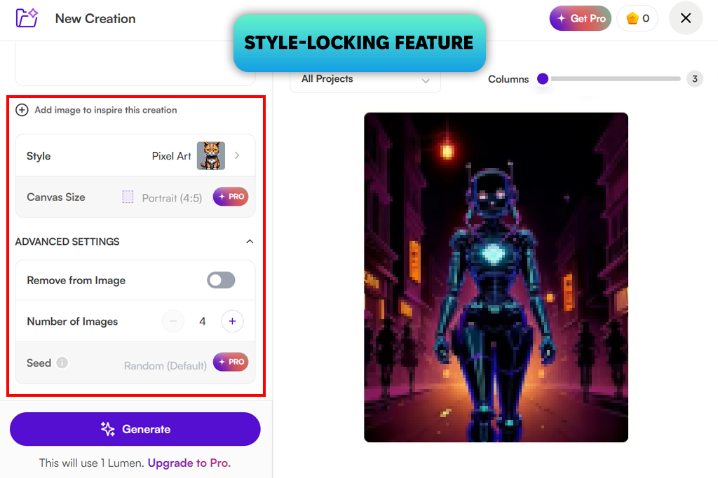 starryai ai pixel generator