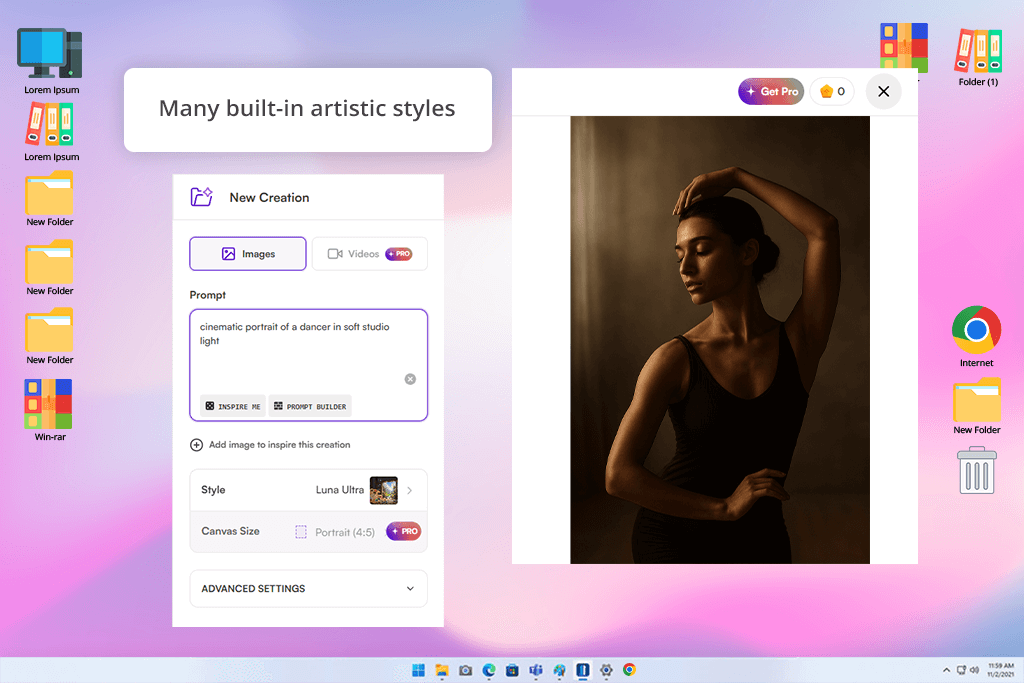 starryai platform interface