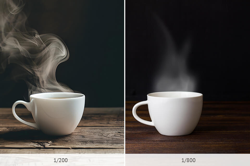 steam photography shutter speed