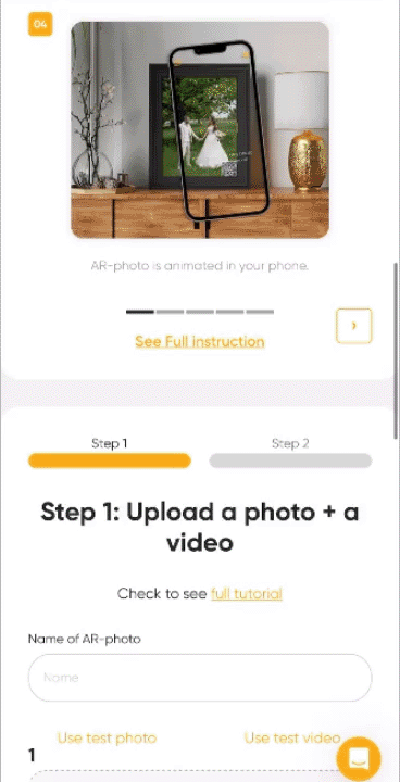 stories ar app that brings pictures to life interface gif