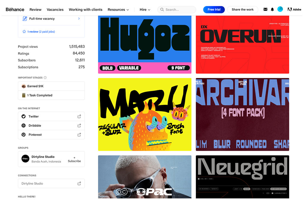 student portfolio examples