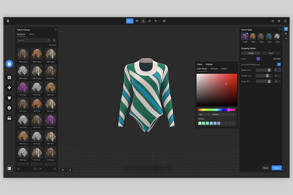 style3d fabric interface