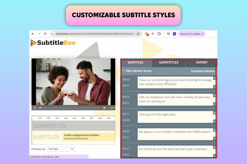subtitlebee software