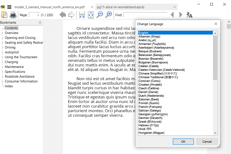sumatrapdf pdf-xchange editor alternative interface