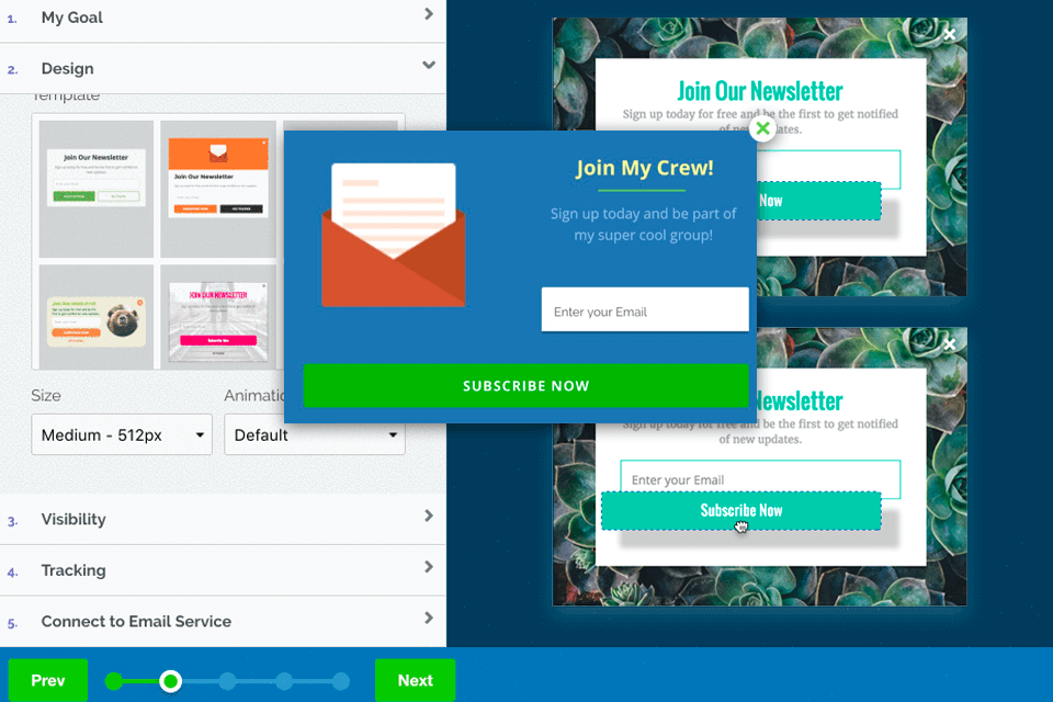 sumo list builder wordpress email marketing plugin interface