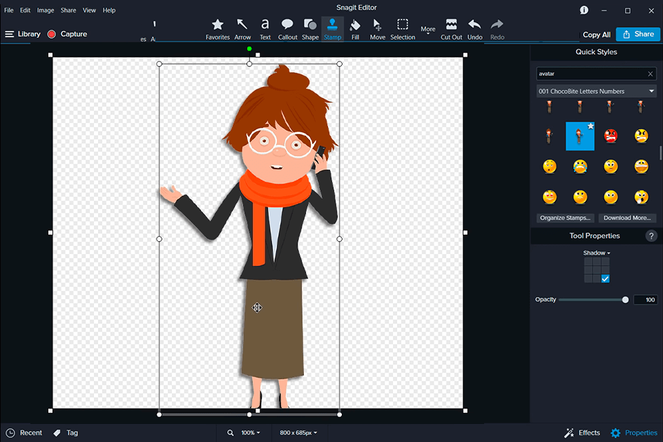 superstamps in snagit