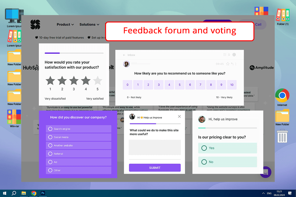 survicate product feedback management tool