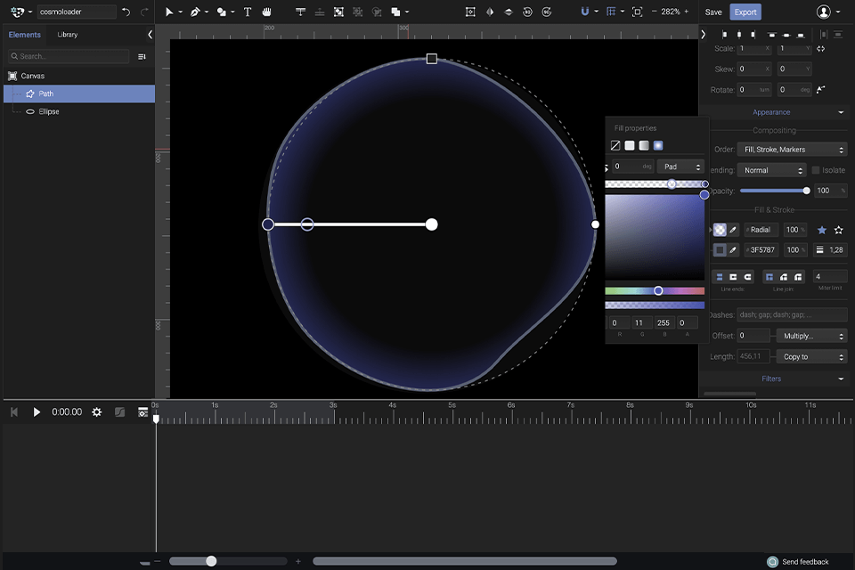 svgator app interface