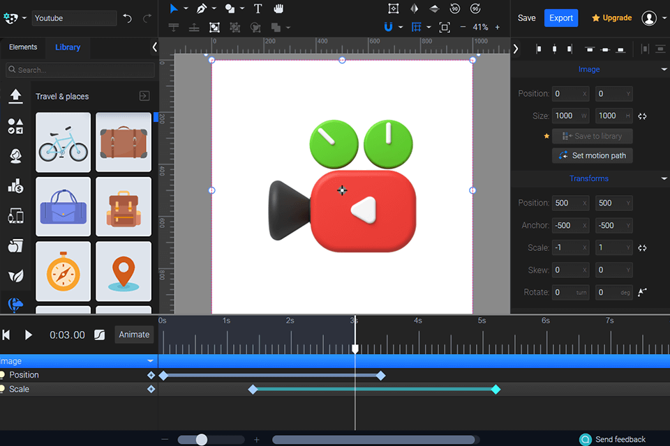 svgator mobile app animations creator assets library