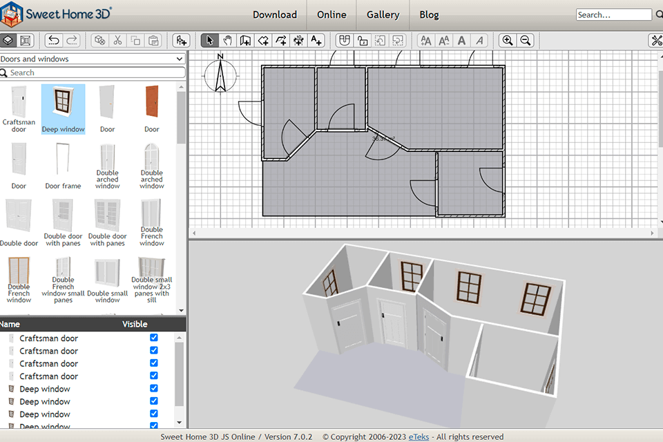 sweet home 3d drawing process