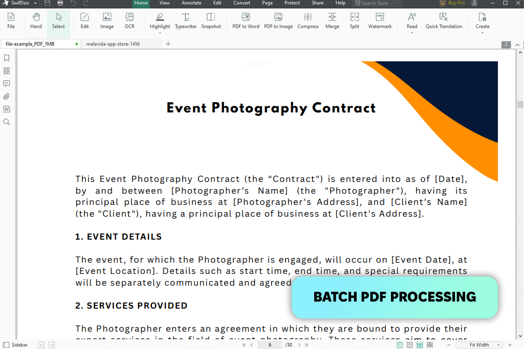 swifdoo pdf interface