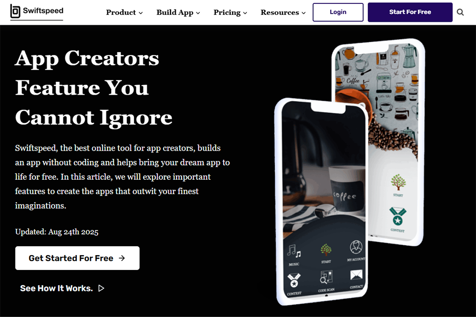 swiftspeed app free app builder