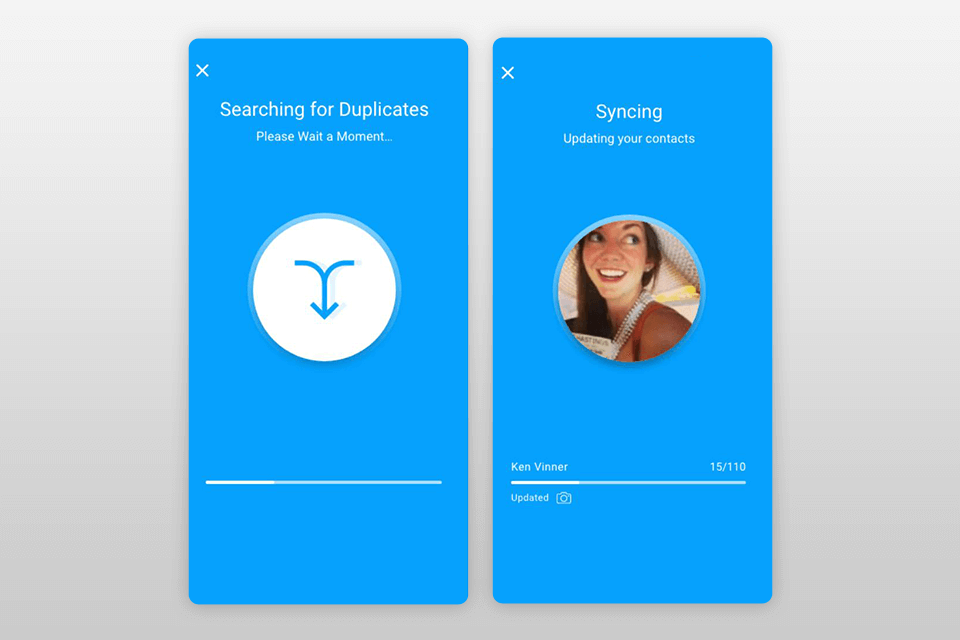 sync.me contacts apps for iphone interface
