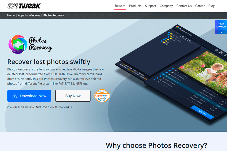 systweak photos recovery website