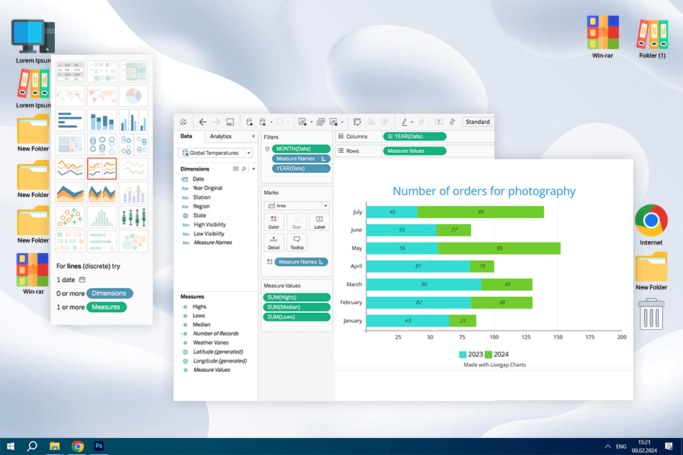 tableau software de criação de gráficos