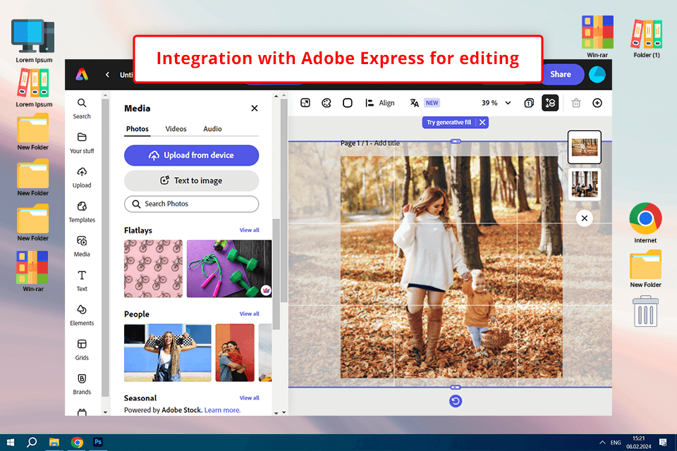 tag that photo integration with adobe express