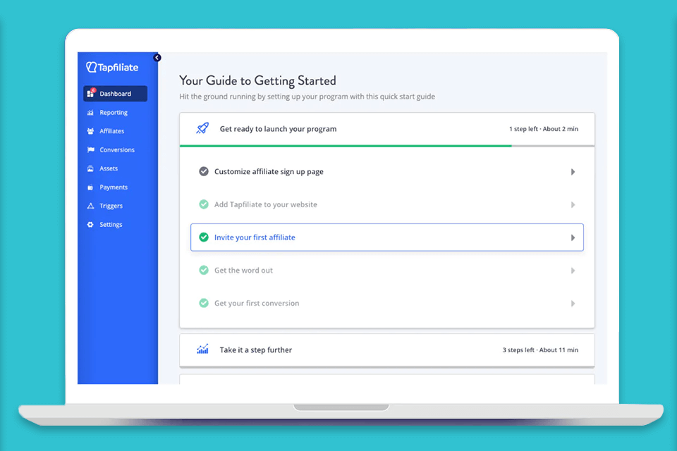 tapfiliate affiliate tracking software branded affiliate portal