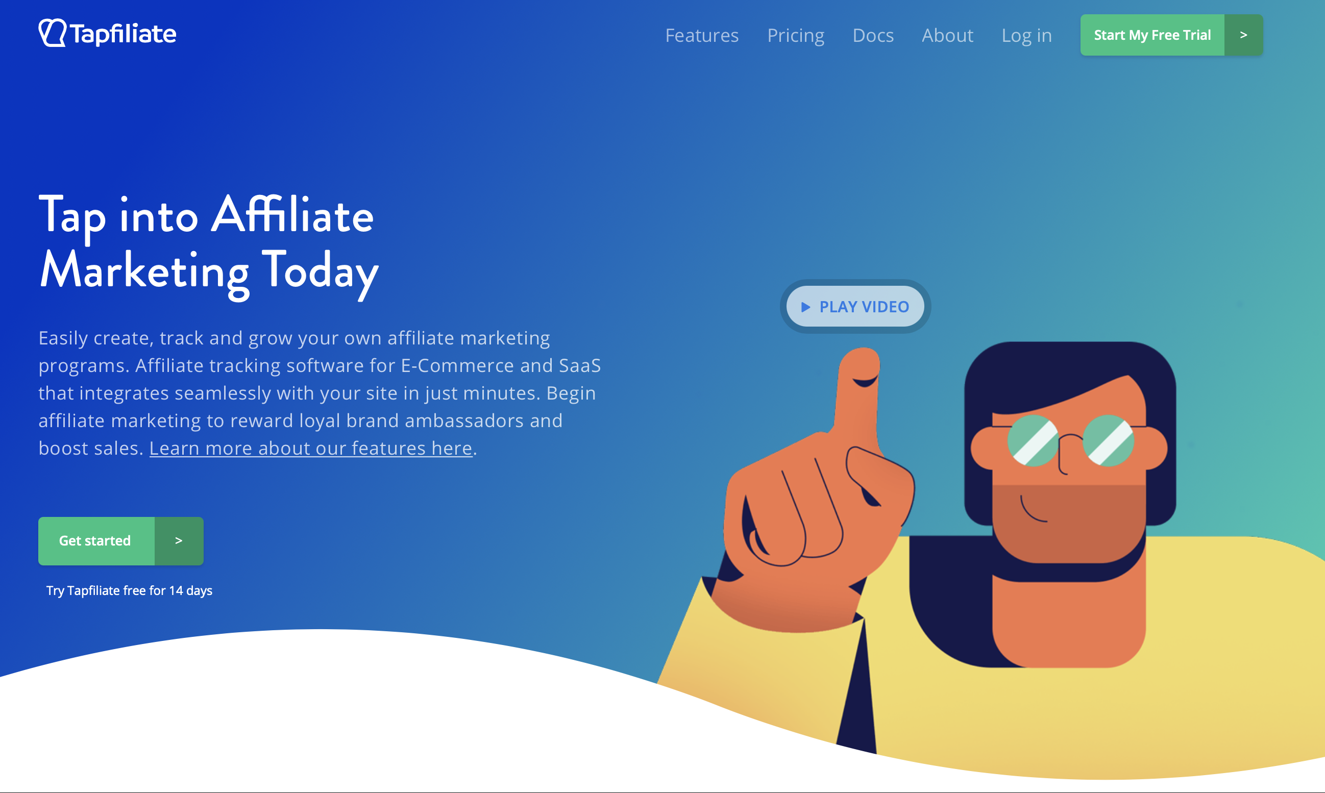 tapfiliate affiliate tracking software interface