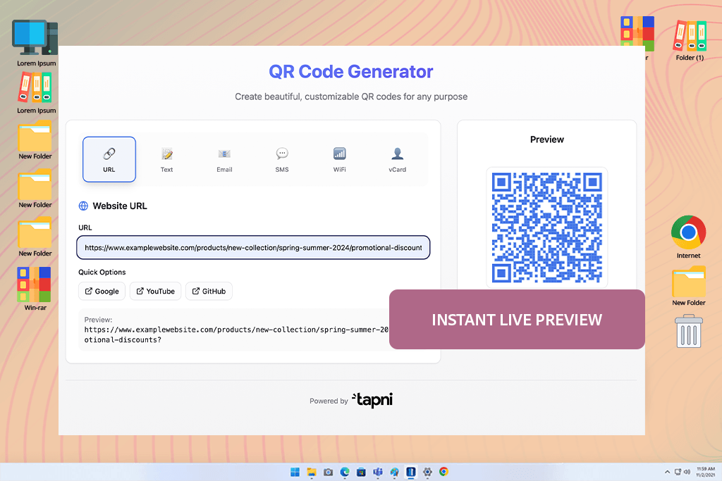 tapni qr code generator software