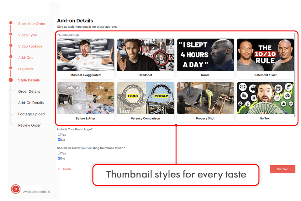 tasty edits thumbnail styles