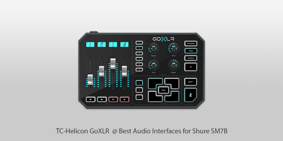 tc-helicon goxlr audio interface for shure-sm7b