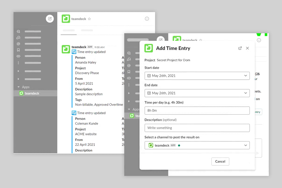 teamdeck time tracking