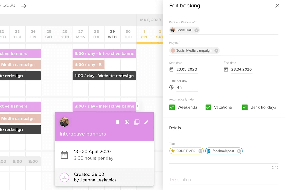 teamdeck workforce management software interface