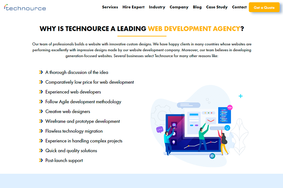 technource software development company site design