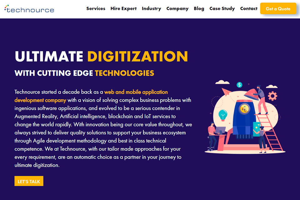 technource software development company website